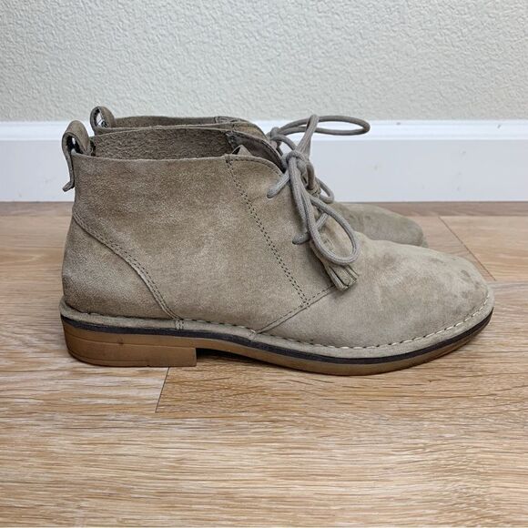 Hush Puppies Genuine Leather Women’s Size 7.5 Gray Moyen Booties - Picture 5 of 12